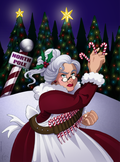 Mrs Claus Saves the Day (artwork by Vanessa Ellis)